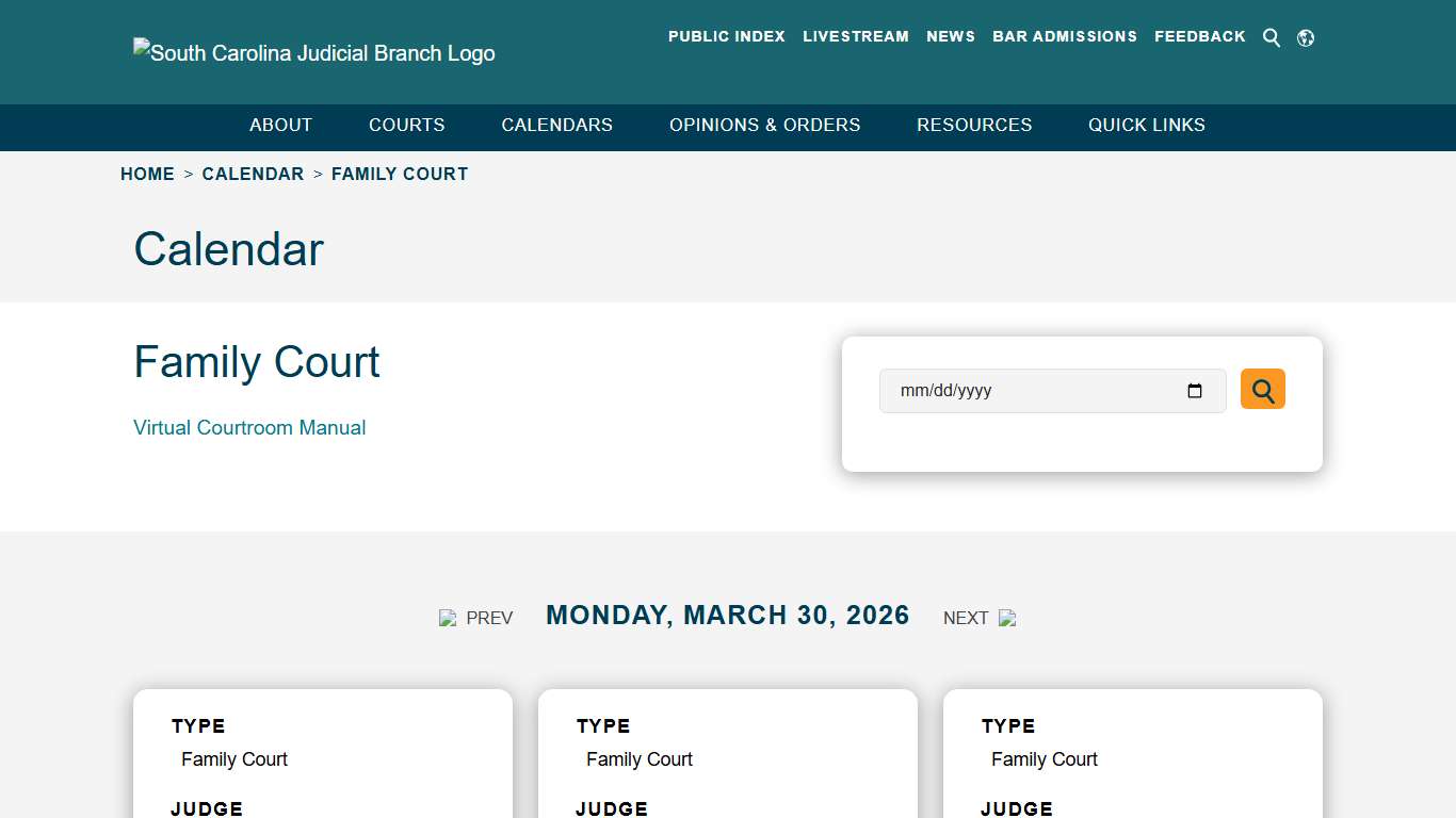 Family Court - South Carolina Judicial Branch